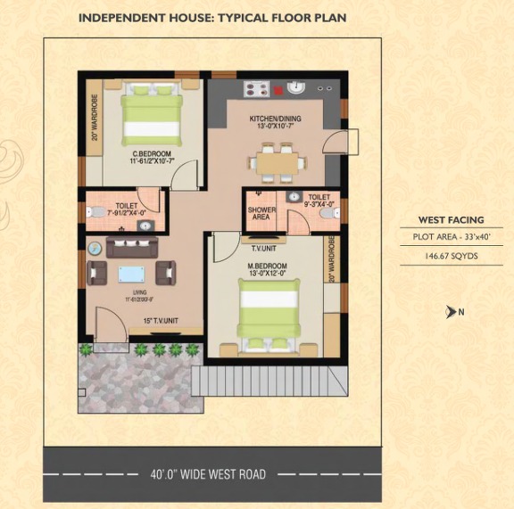 Independent House West Facing